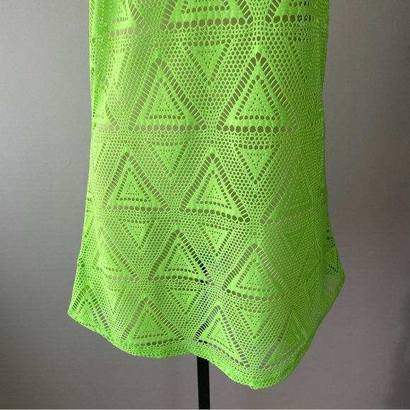 Neon Green Crochet Swim Coverup - Picture 4 of 8